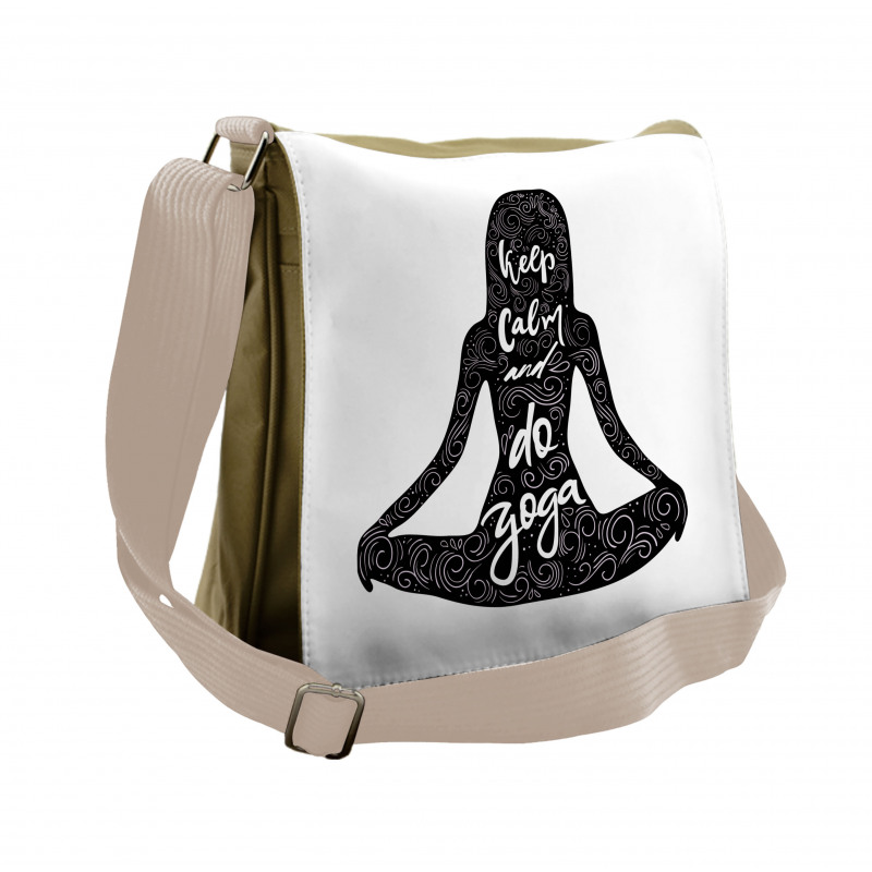 Do Yoga Words Girl Messenger Bag