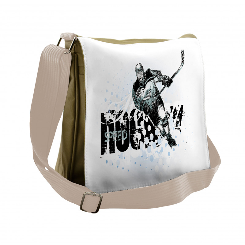 Grunge Player Sketch Messenger Bag