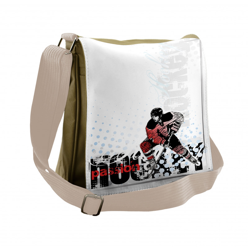 Goalie Playing Artwork Messenger Bag