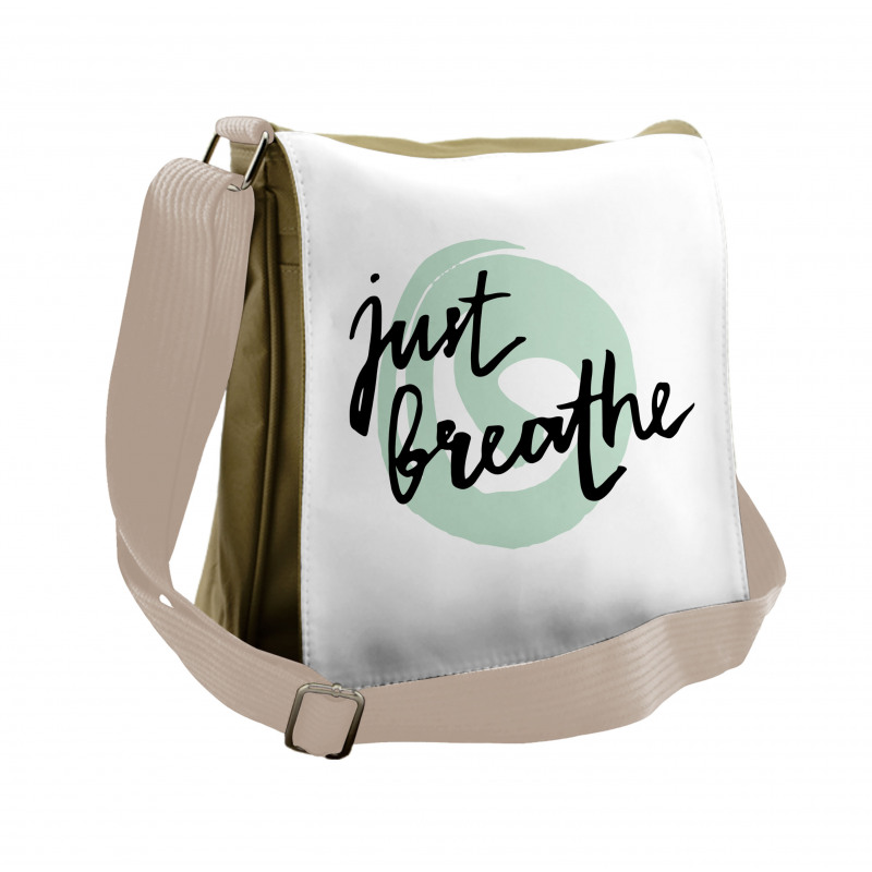 Modern Brush Words Messenger Bag