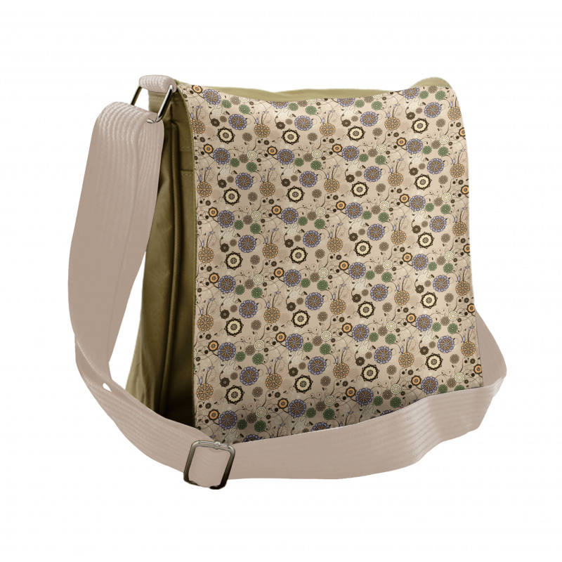 Round Flower Messenger Bag