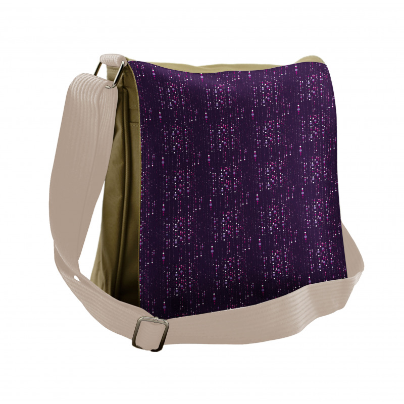 Purple Toned Dots Messenger Bag