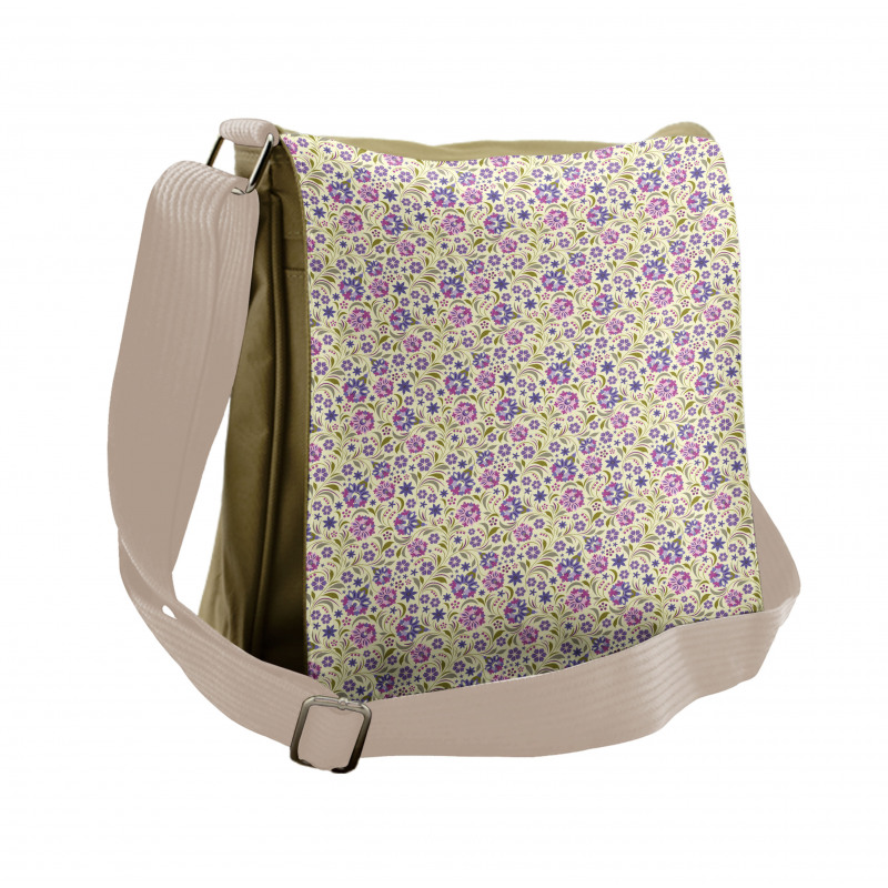 Pale Toned Pattern Messenger Bag