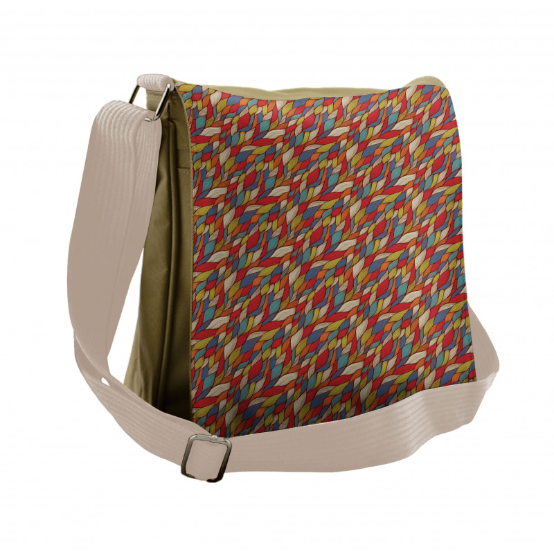 Abstract Curvy Lines Messenger Bag