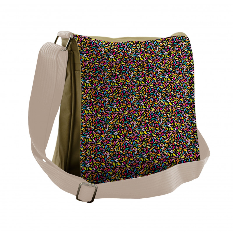 Abstract Petals Floral Messenger Bag