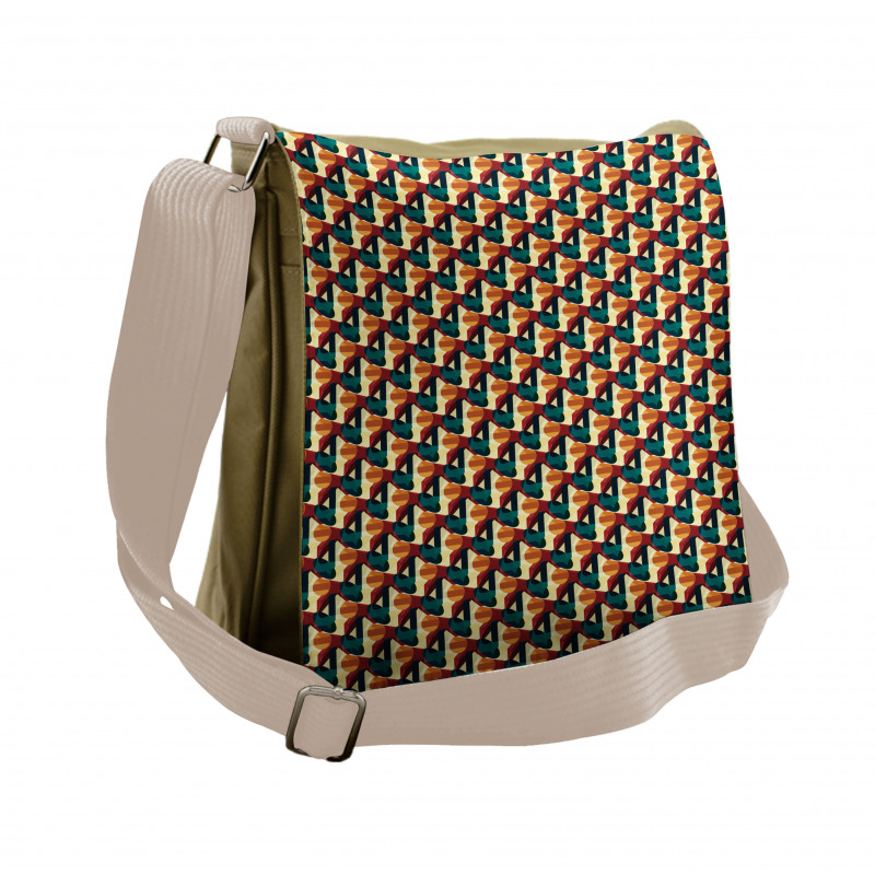 Polygonal Vivid Mesh Messenger Bag