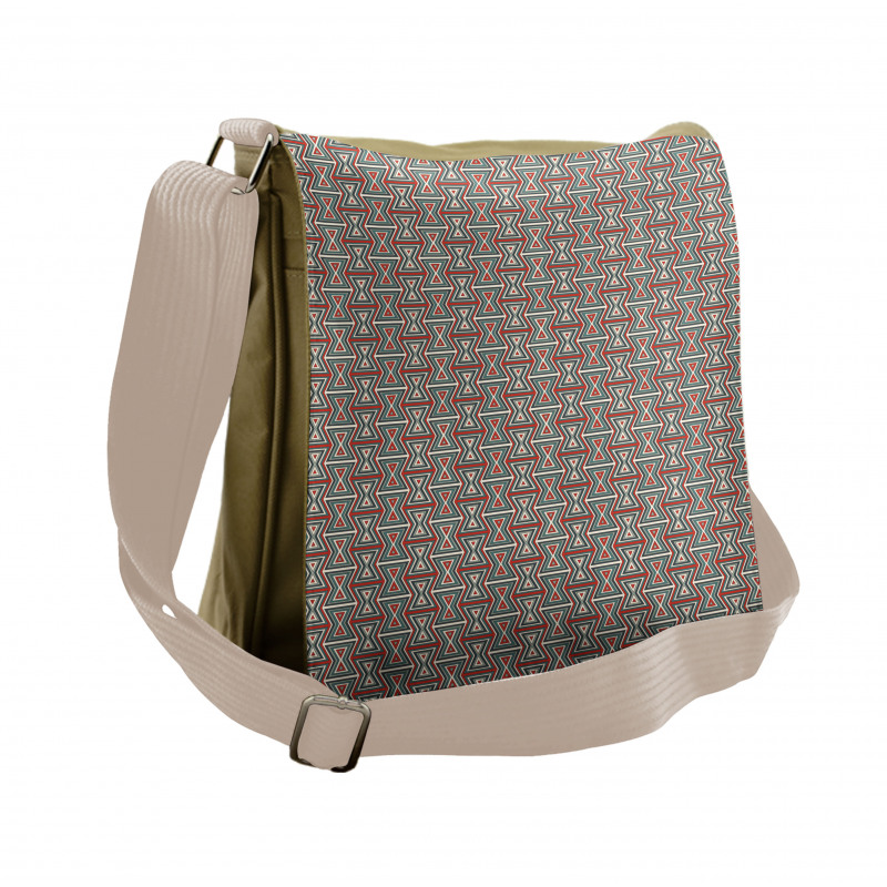 Hourglass Pattern Messenger Bag