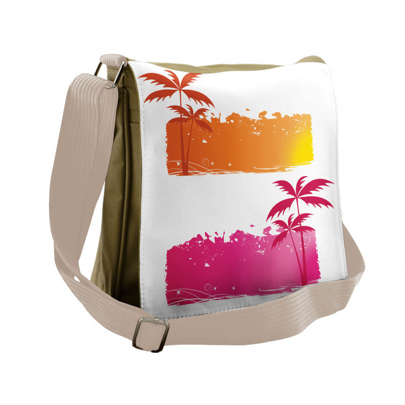 Tropical Grunge Messenger Bag