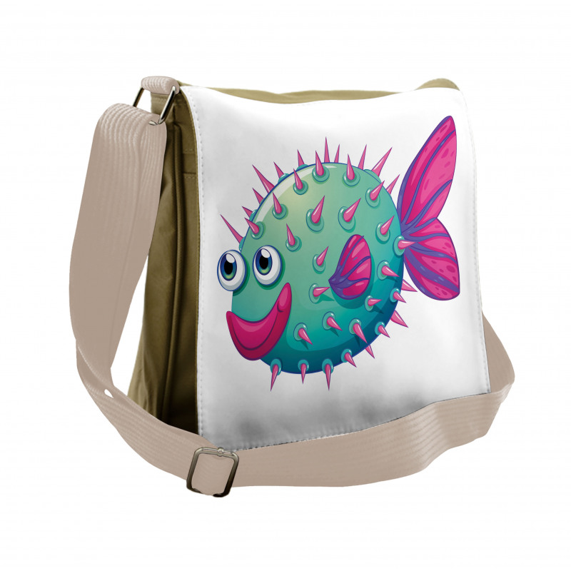 Vibrant Color Bubble Fish Messenger Bag