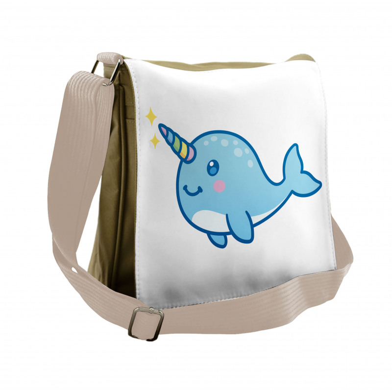 Unicorn of the Sea Messenger Bag