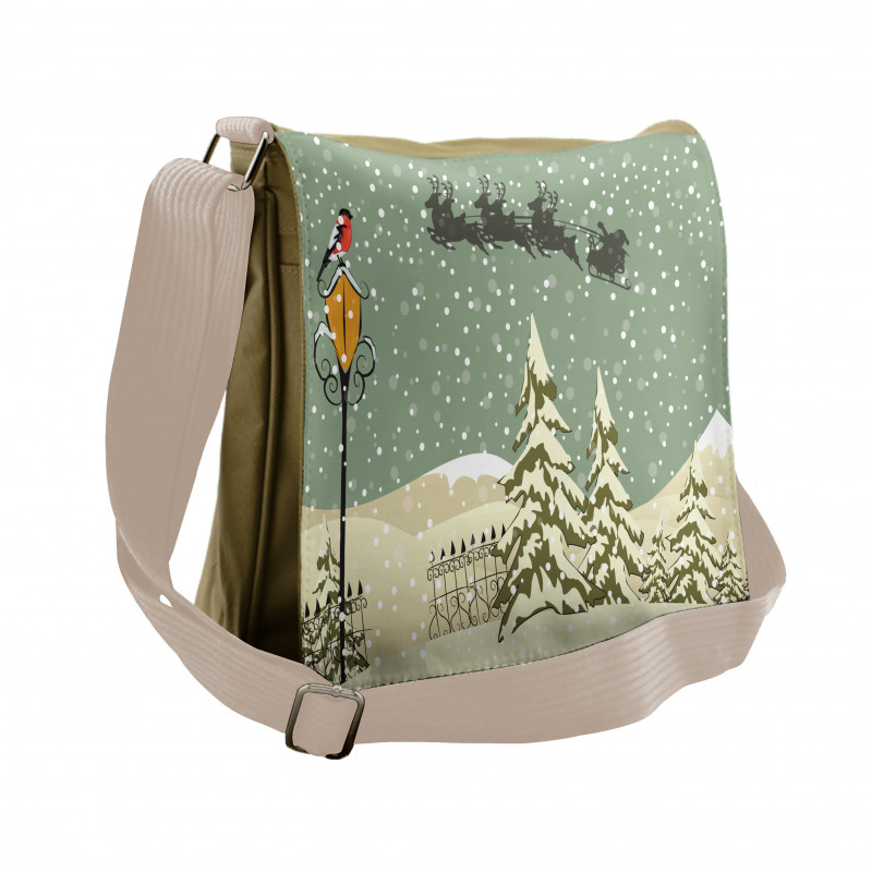 Santa Claus Reindeer Messenger Bag