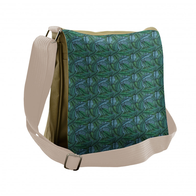 Tropical Foliage Messenger Bag