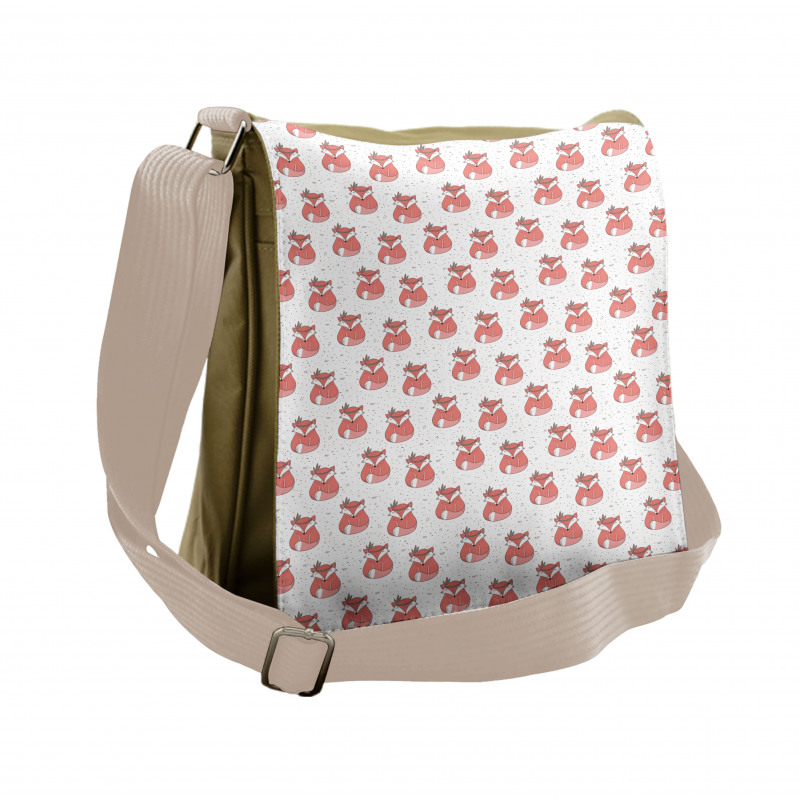 Abstract Dotted Background Messenger Bag