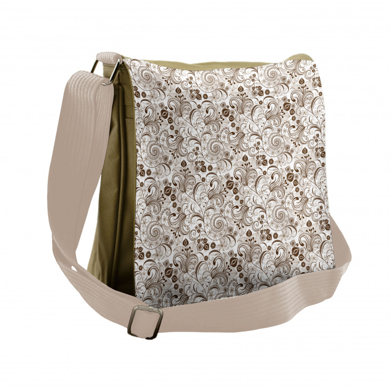 Classic Floral Motifs Messenger Bag