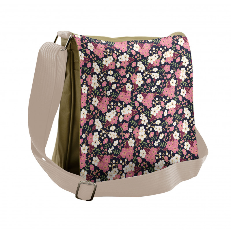 Night Garden Sakura Messenger Bag