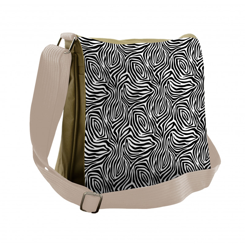 Zebra Skin Pattern Messenger Bag