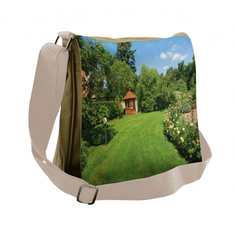 Roses Pathway Gazebo Messenger Bag