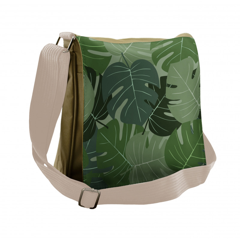 Camo Palm Leaves Messenger Bag