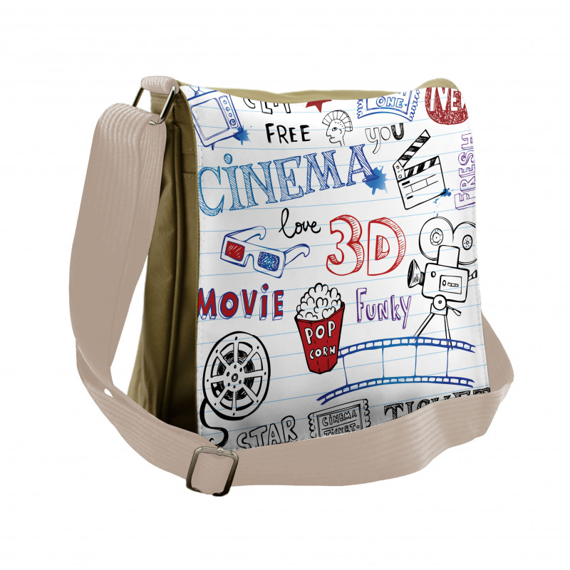 Notebook Doodle Messenger Bag