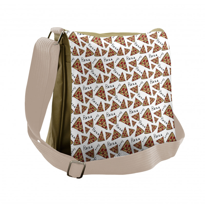 Doodle Art Style Slices Messenger Bag