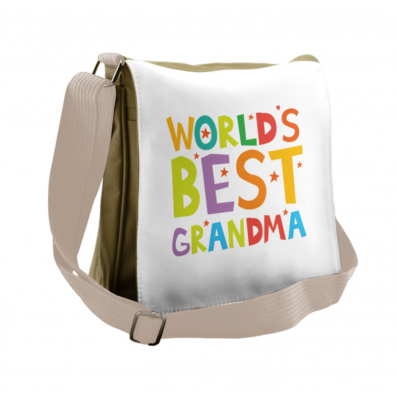 Cartoon Style Lettering Messenger Bag