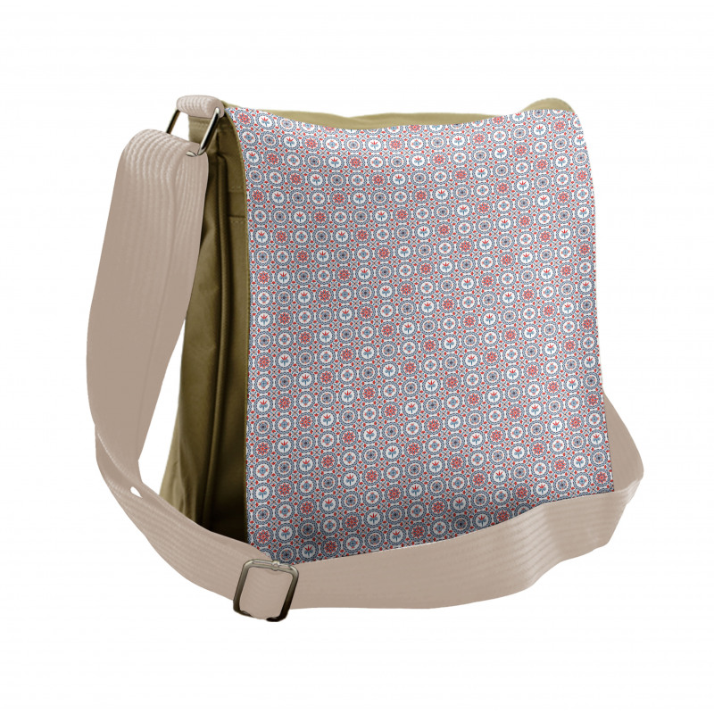 Abstract Blooming Leaves Messenger Bag