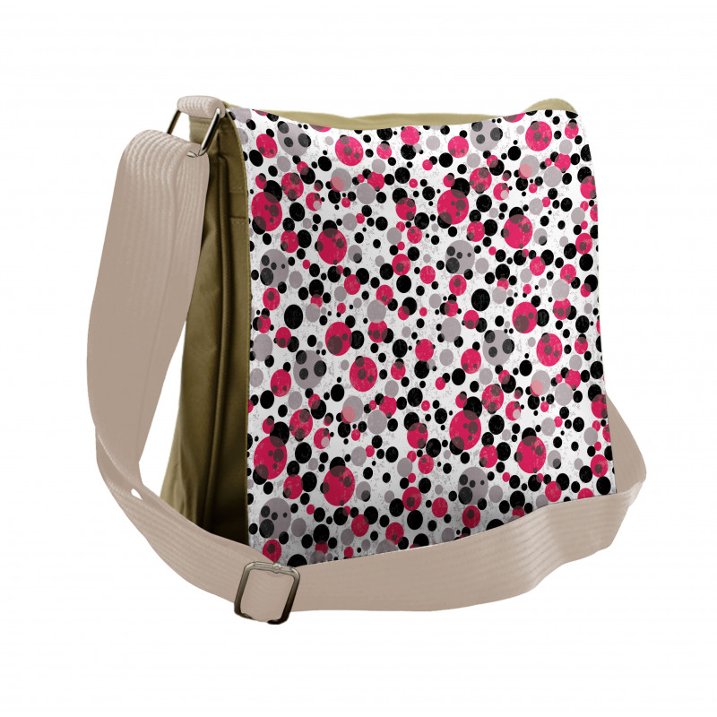 Retro Circle Dots Messenger Bag