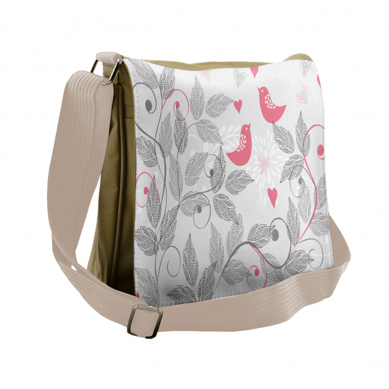 Retro Love Birds Messenger Bag