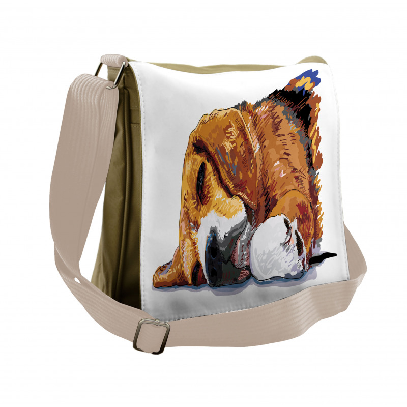 Sleeping Puppy Messenger Bag