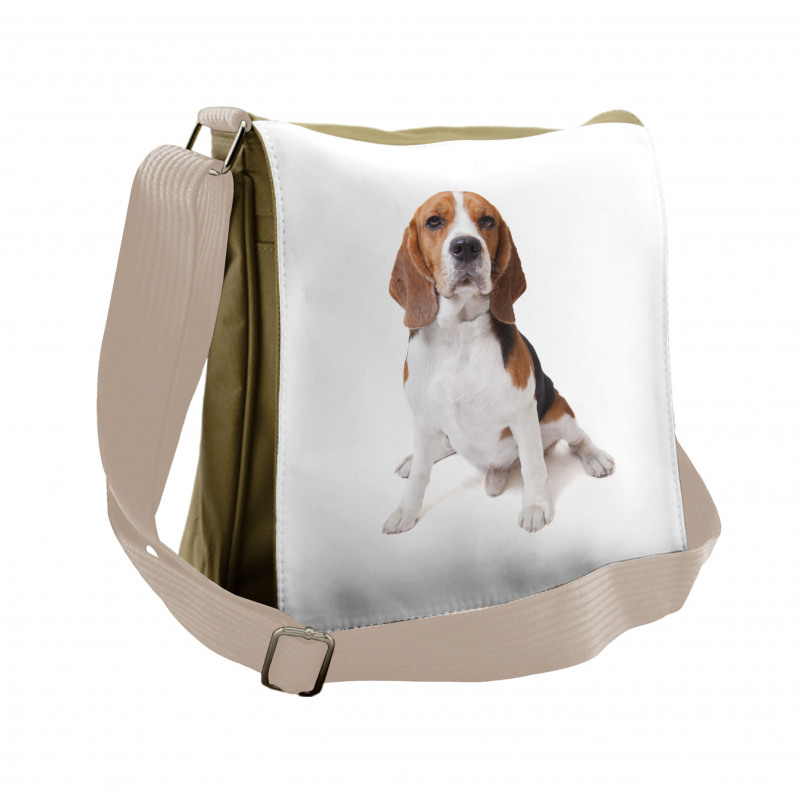 Puppy Dog Friend Posing Messenger Bag