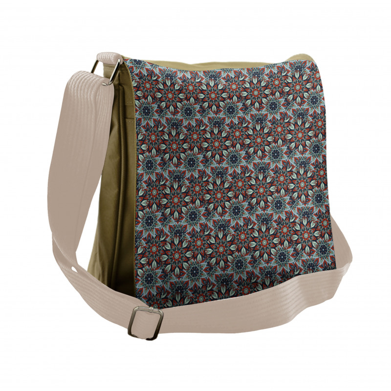 Vintage Floral Folk Messenger Bag