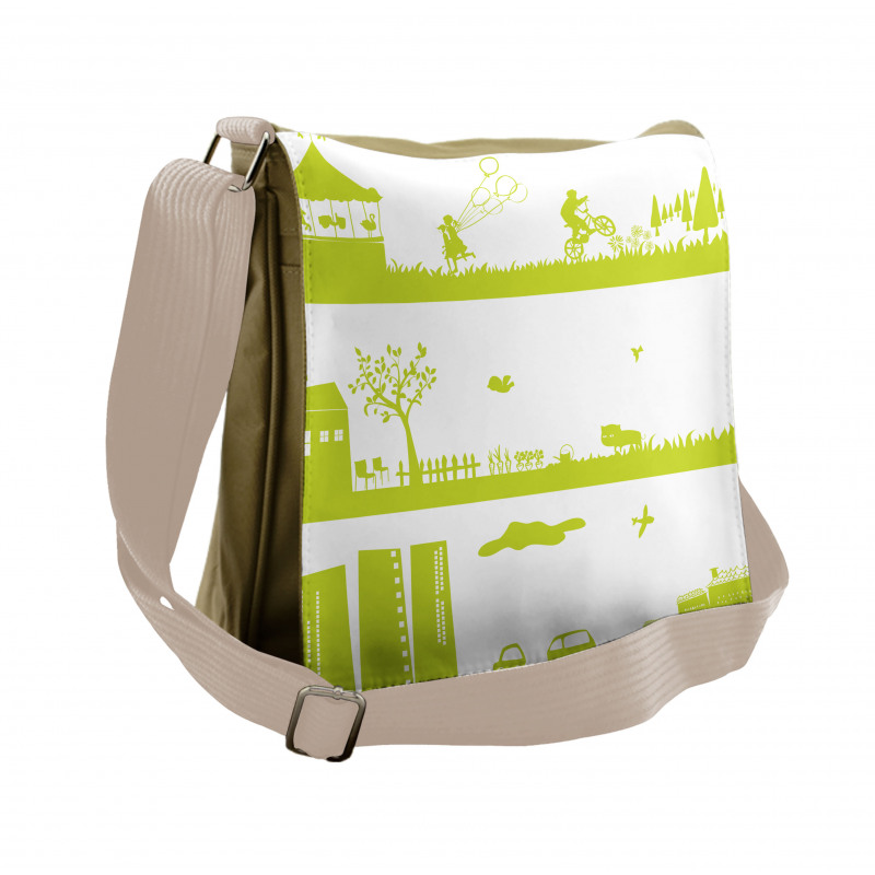 Landscape Pattern Messenger Bag