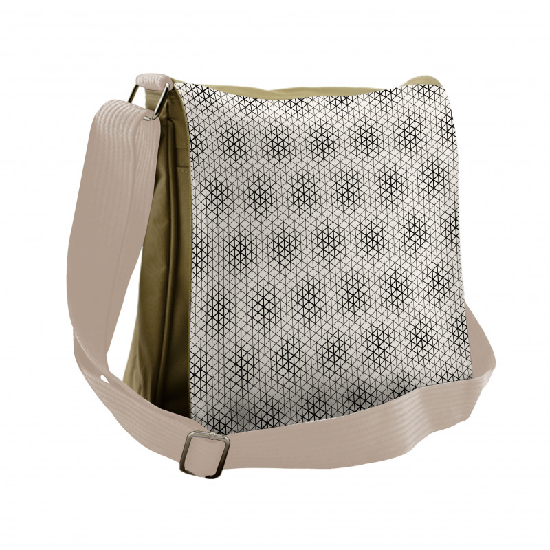 Geometric Triangles Tile Messenger Bag