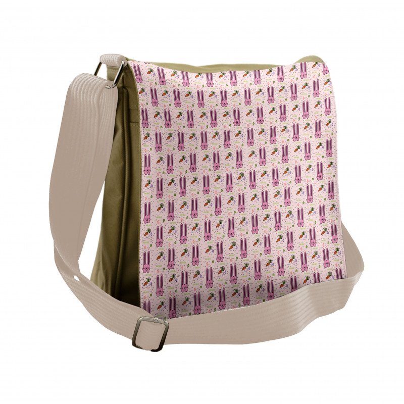 Cartoon Bunny Characters Messenger Bag