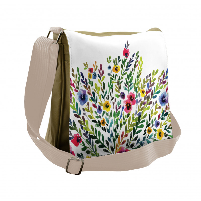 Burgeoning Nature Theme Messenger Bag