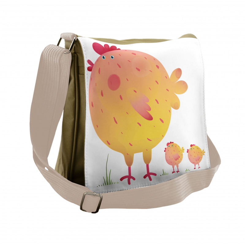 Mother Hen and Chicks Messenger Bag