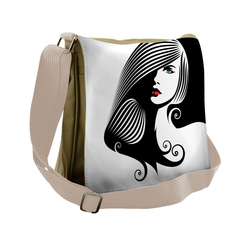 Abstract Glamor Woman Messenger Bag