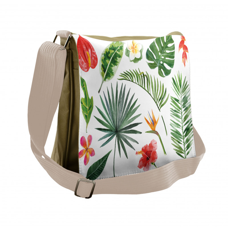 Lush Jungle Rainforest Messenger Bag