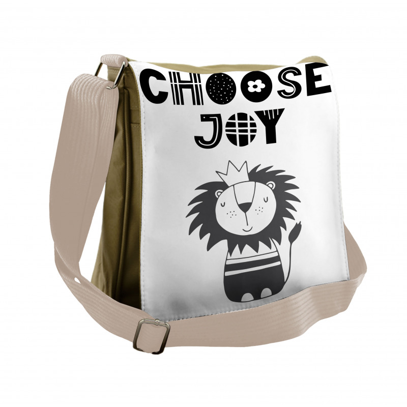 King of the Jungle Words Messenger Bag