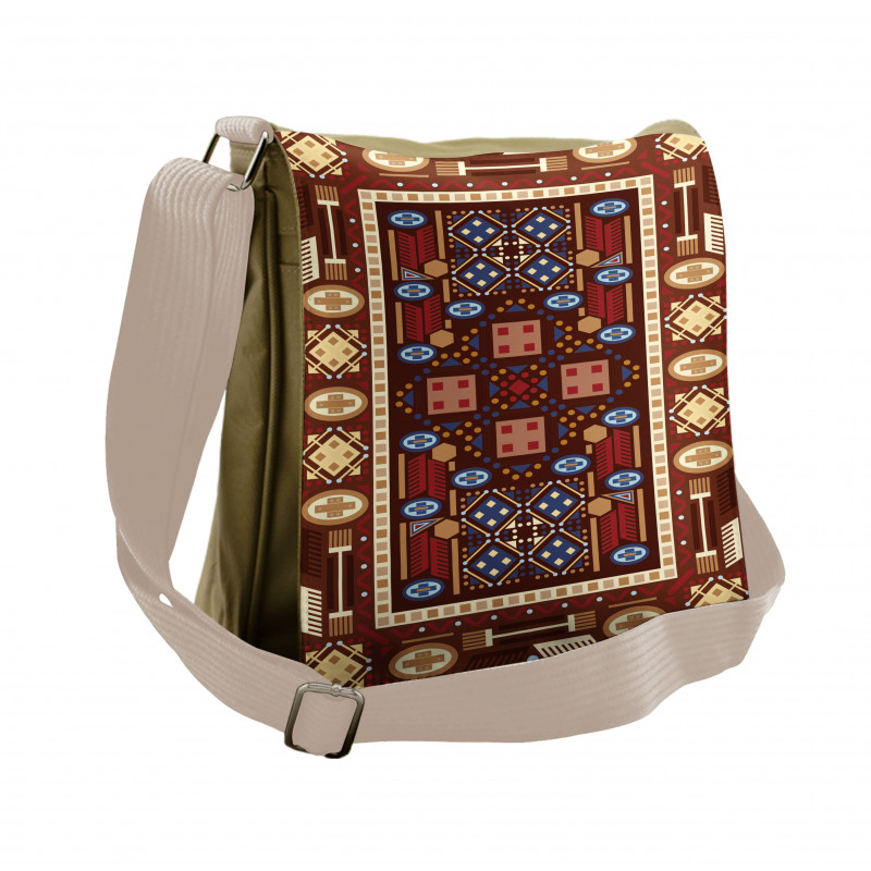 Oriental Rhombus Design Messenger Bag