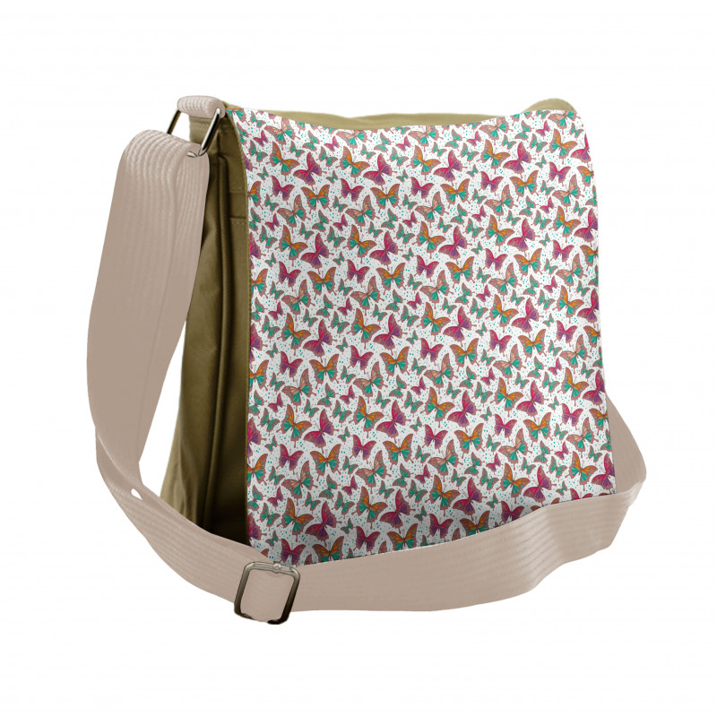 Colorful Wings Messenger Bag