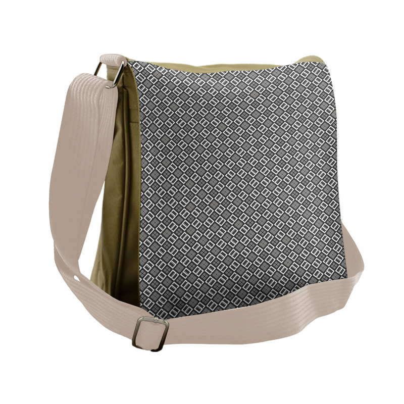 Echeloned Quadrats Messenger Bag