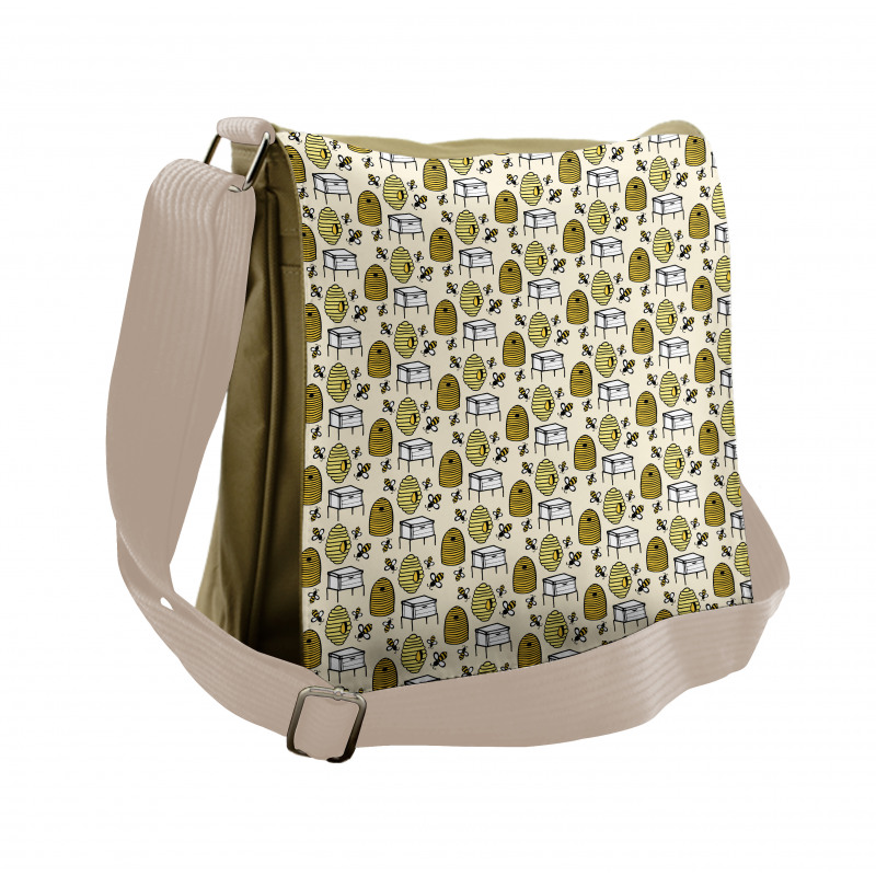 Caricature Bee Hives Rural Messenger Bag