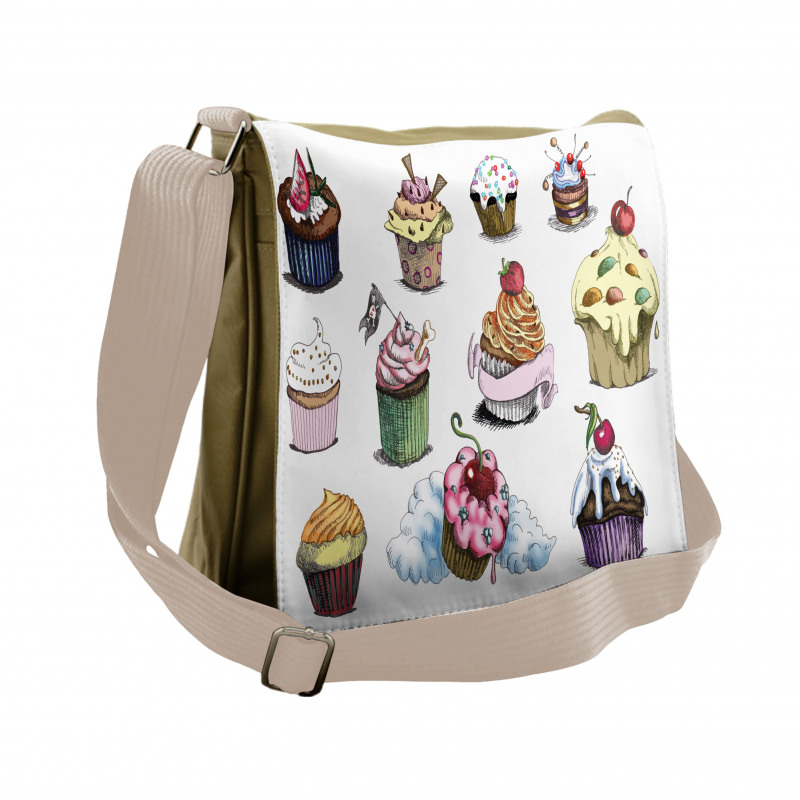 Yummy Cupcake Medley Messenger Bag