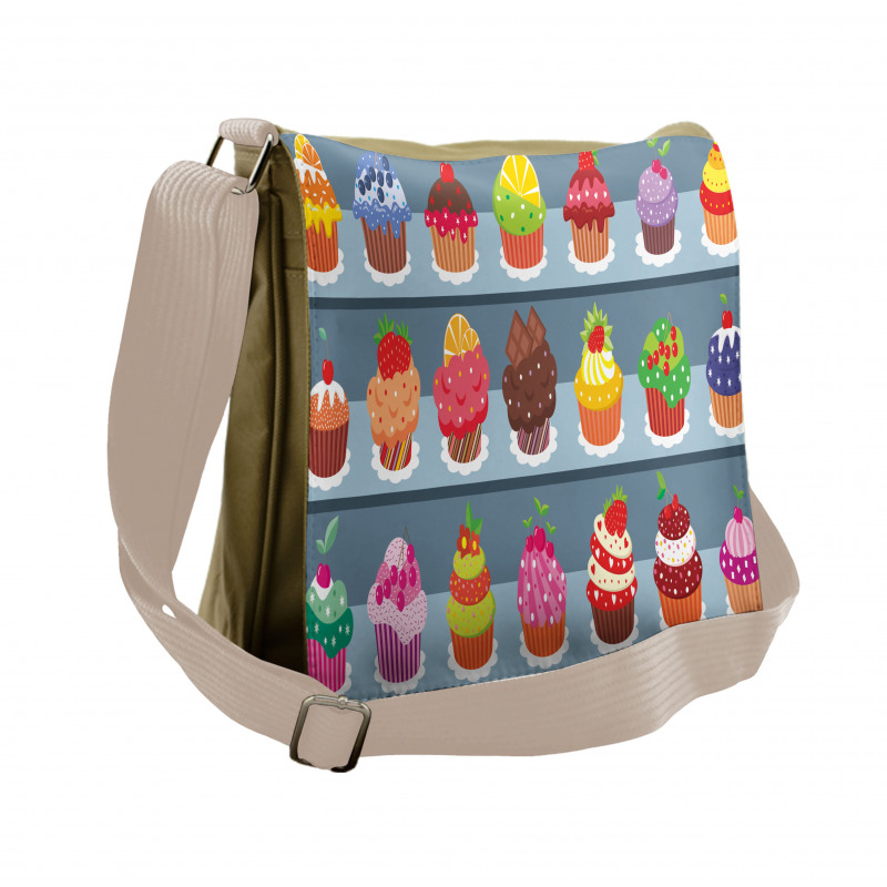 Multilayered Muffin Messenger Bag