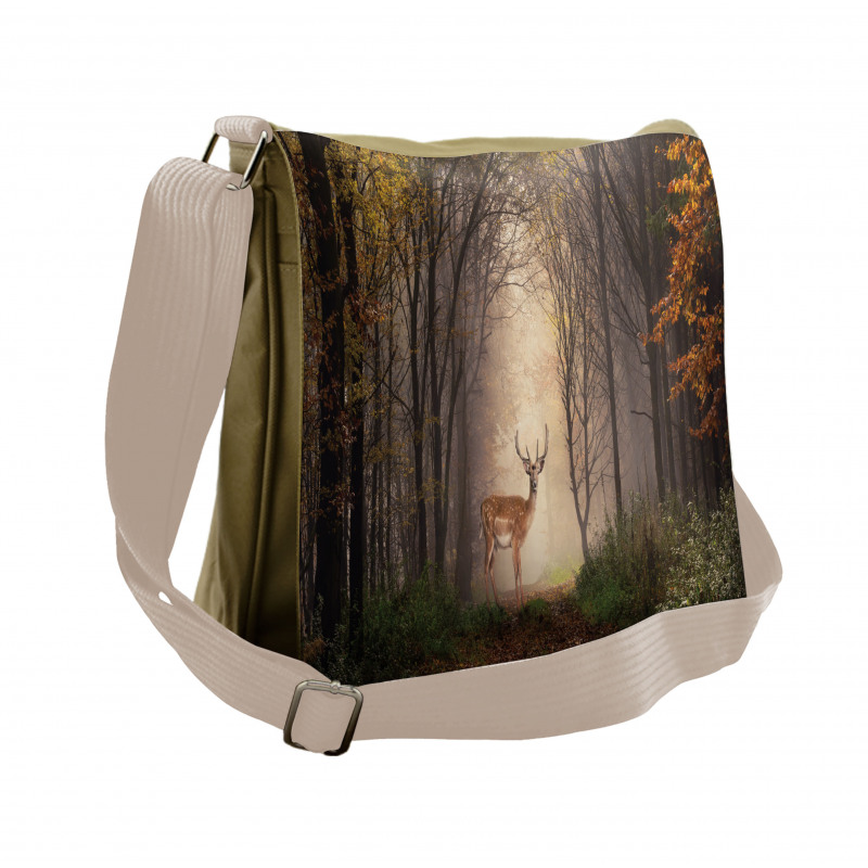 Deer Mystical Forest Messenger Bag