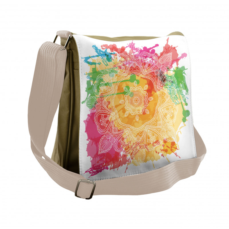 Outline Flower Messenger Bag