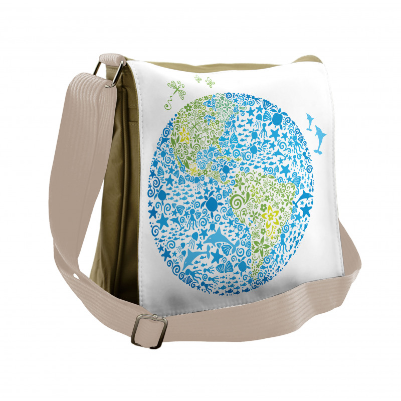 Planet Ecology Theme Messenger Bag