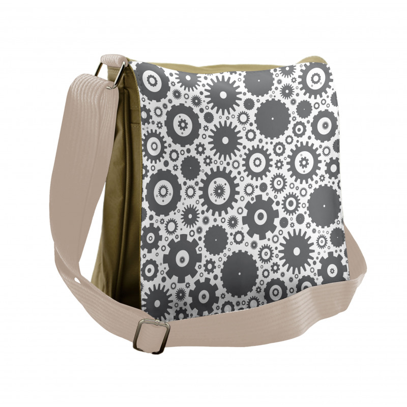 Gear Cog Engine Wheel Messenger Bag