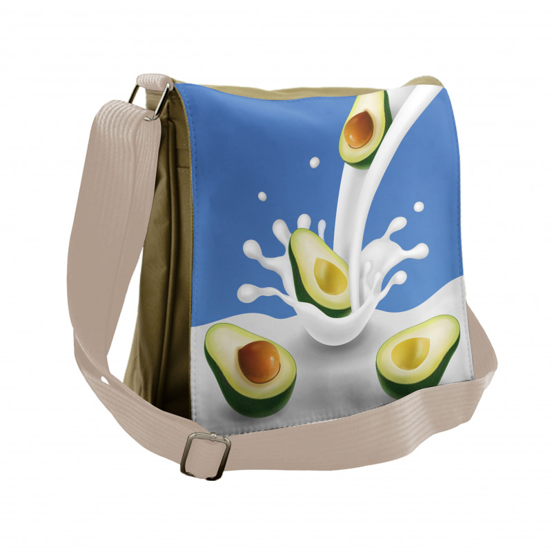 Flowing Milk Splash Messenger Bag